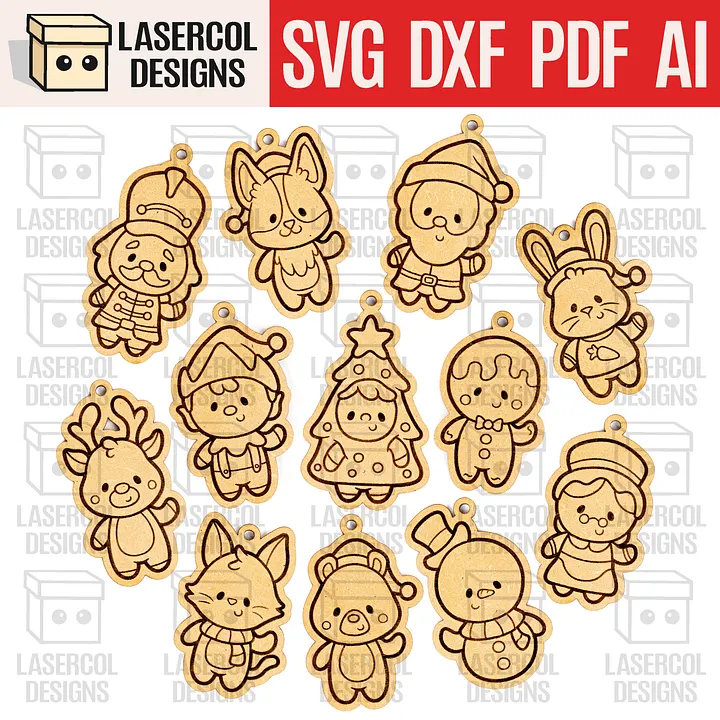 Christmas Ornaments - Laser Cut Files product image (1)