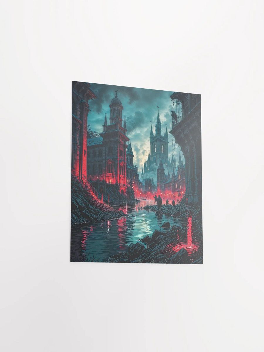 Crimson Gothic City Matte Poster product image (19)