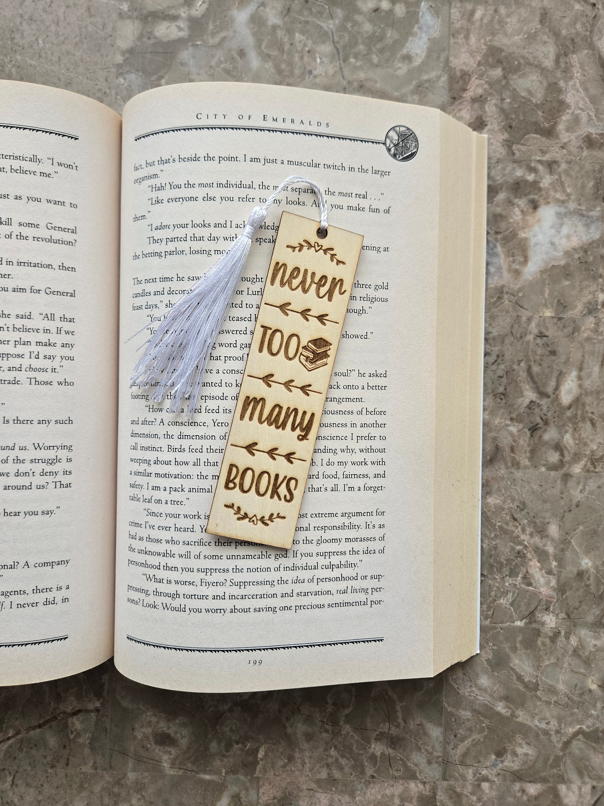 Wooden Bookmark - Never product image (2)