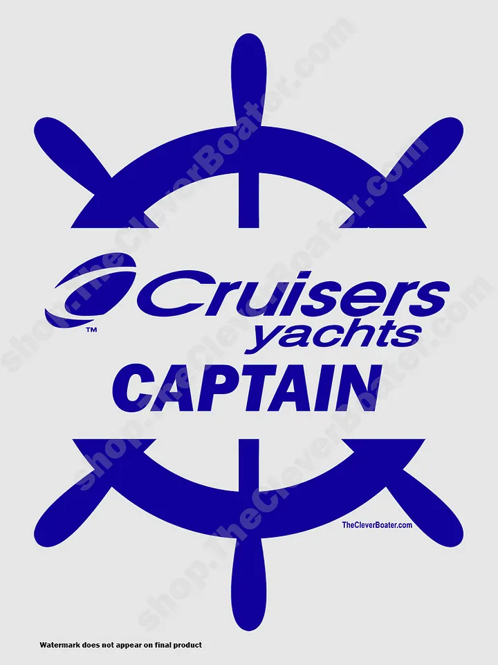 Cruisers Yachts Captain - T-Shirt - Light Shirt w/Blue Logo product image (2)