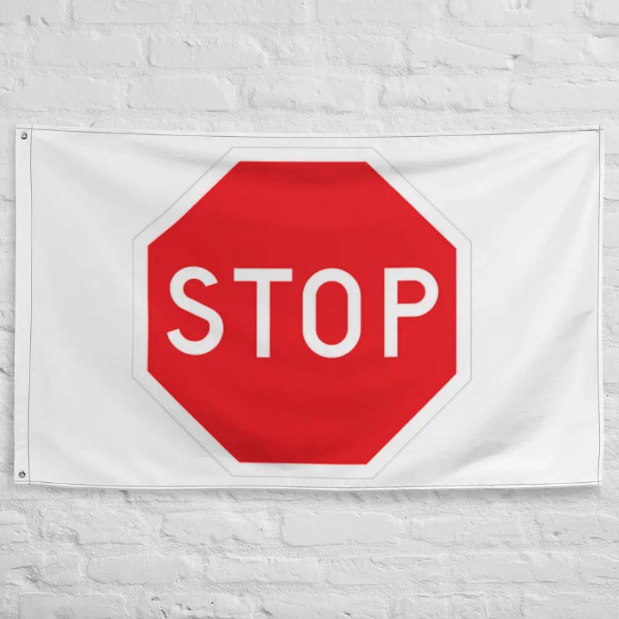 "STOP" Stop Sign Flag product image (10)