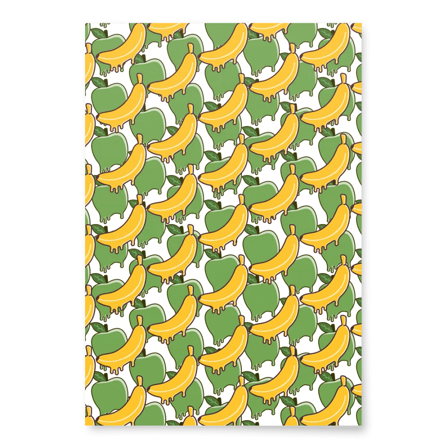 Apple and Bananas wrapping paper product image (4)