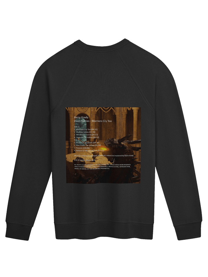 'Elven Stories - Warriors Cry Too' - Unisex Raglan Sweatshirt product image (2)