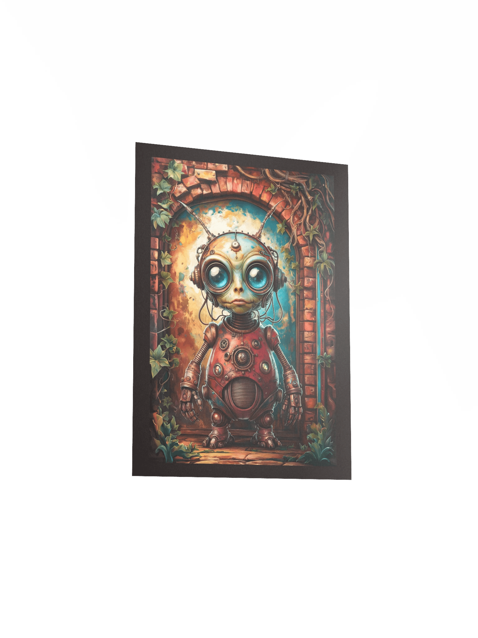 Steampunk Alien Robot Poster – Retro-Futuristic Sci-Fi Wall Art product image (4)