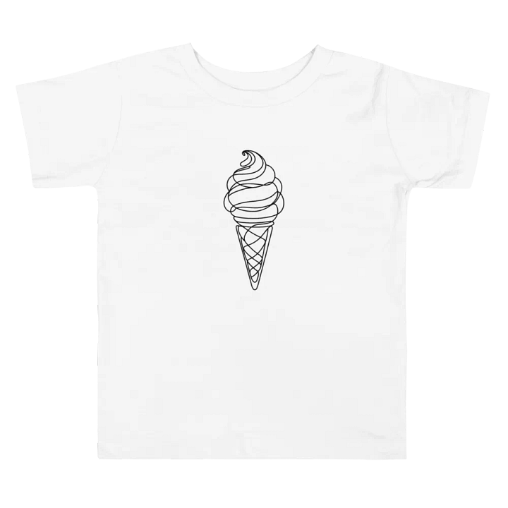 Sweet Summer Vibes: Ice Cream Line Art Toddler T-Shirt product image (22)