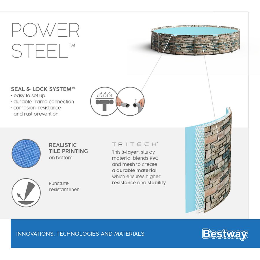 56883 Bestway® Power Steel™ Round Above Ground Pool Set (20 ft x 4.3 ft) product image (10)
