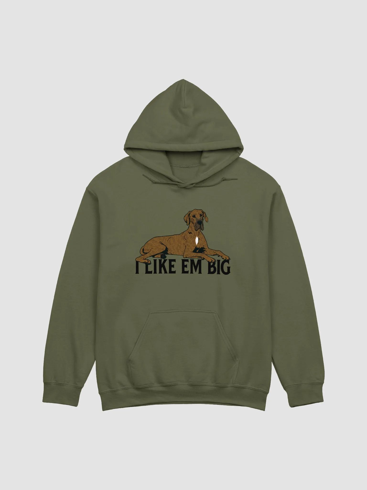 I Like Em Big Hooded Sweathirt of a Great Dane (Brindle) | Funny Hoodie for Great Dane Paw-rents product image (17)