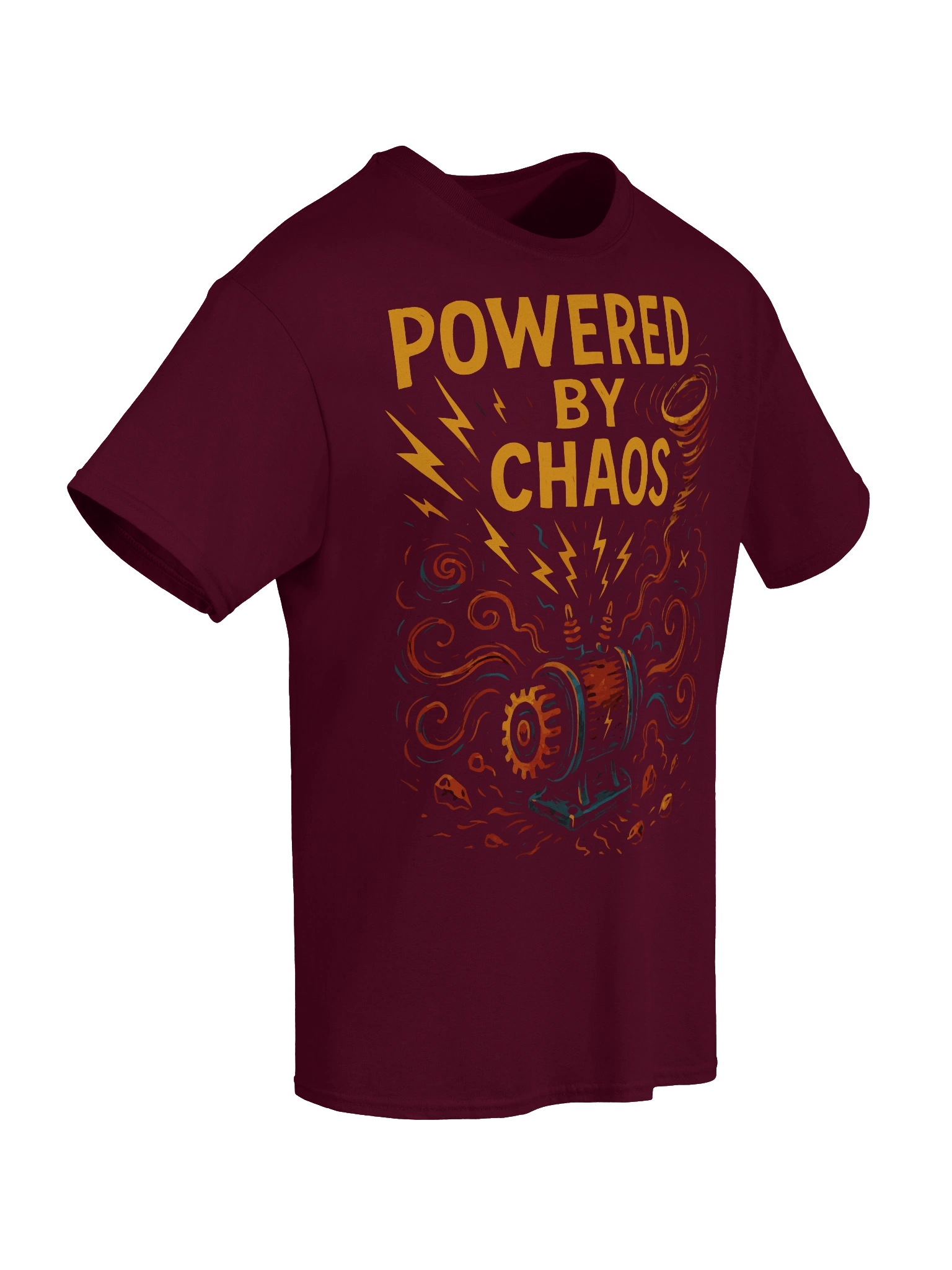 “Powered by Chaos” Retro Energy Burst Tee product image (8)