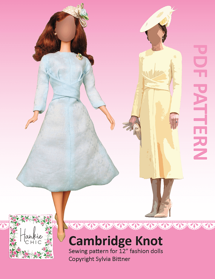 Cambridge Knot sewing pattern for 12" fashion dolls product image (1)