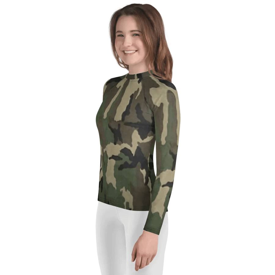 Faithful Camo: Youth Rash Guard - Woodland product image (4)