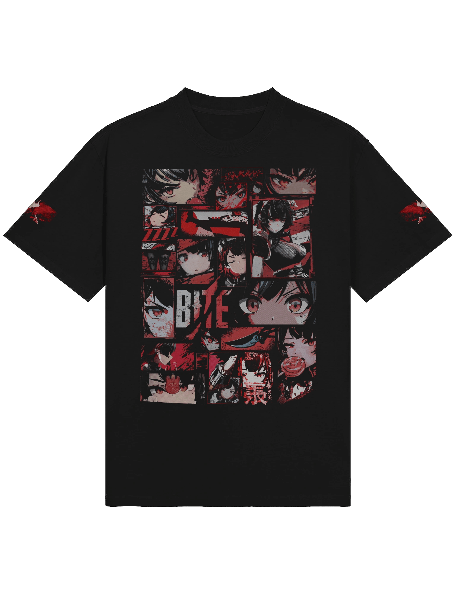Double Shoulder print Ellen Joe Premium Oversized Heavyweight Fabric T-Shirt product image (3)
