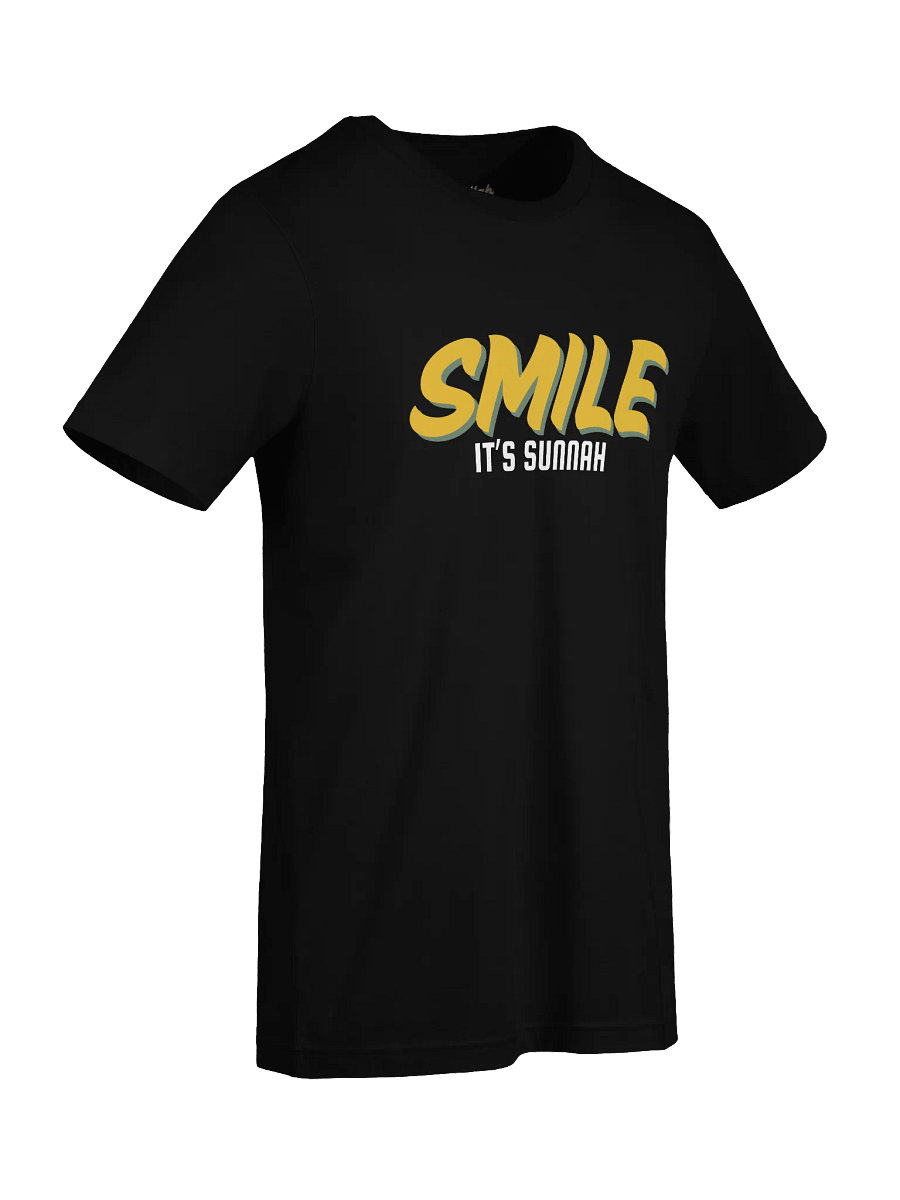 Dark "Smile It's Sunnah" T-Shirt in Golden Yellow product image (3)