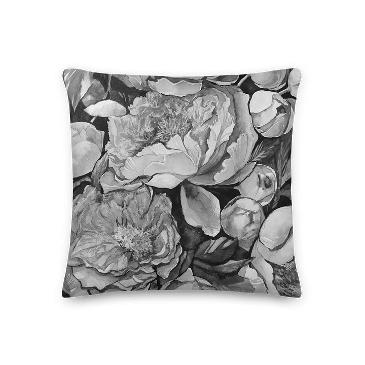 B&W Peonies - Premium Pillow product image (1)
