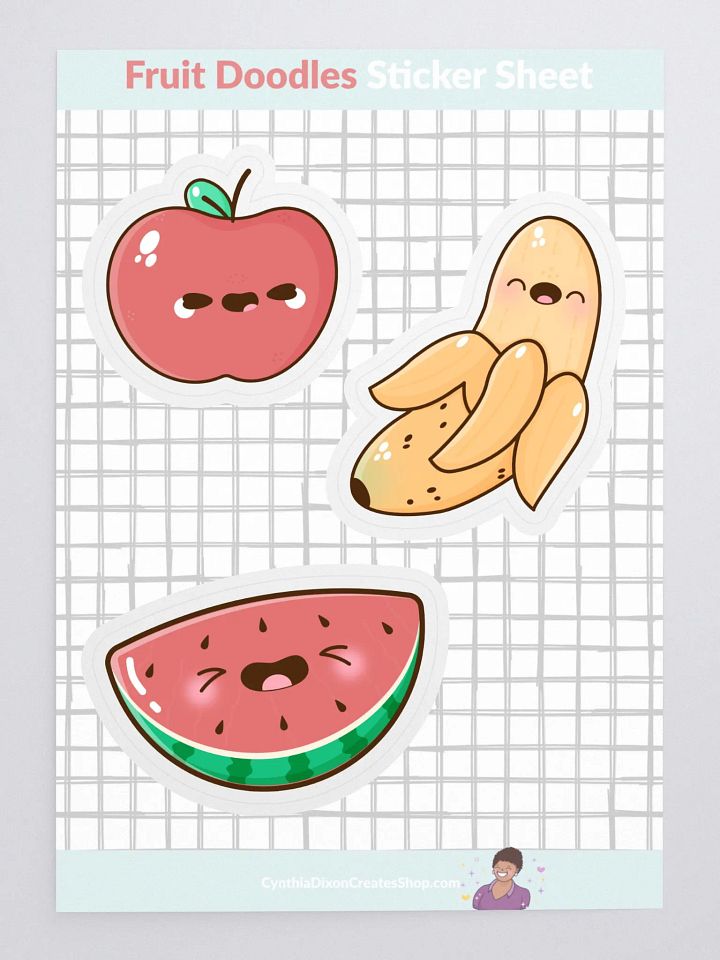 Fruit Doodle Trio Sticker Sheet product image (1)