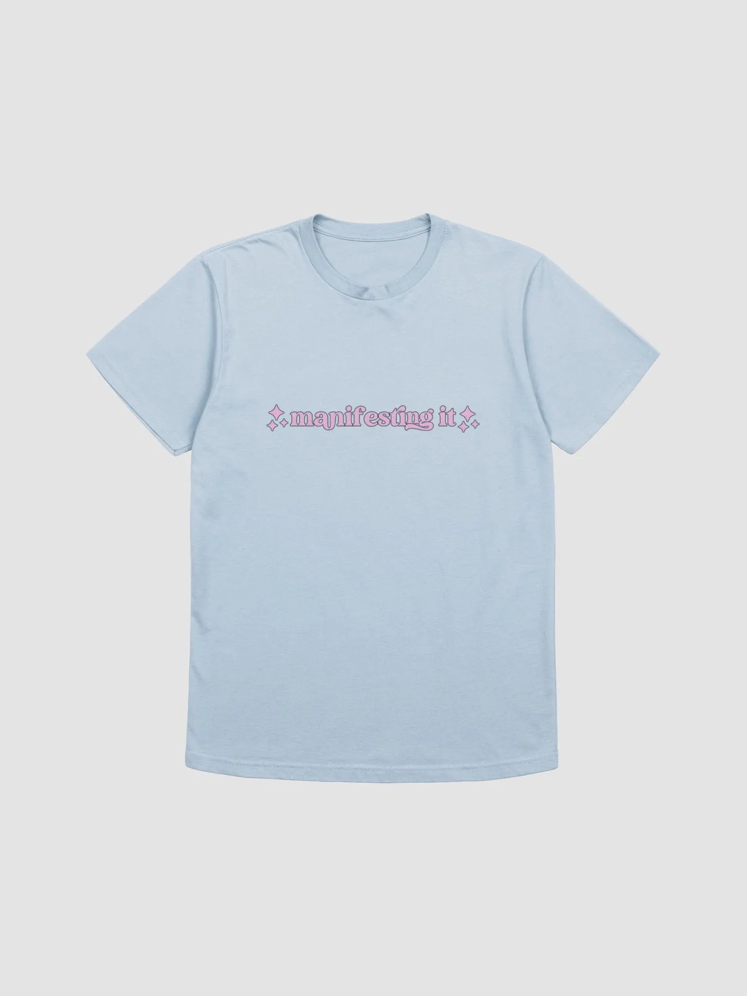 The 'Manifesting It' T-Shirt - Pink Text - Slim Fit product image (1)