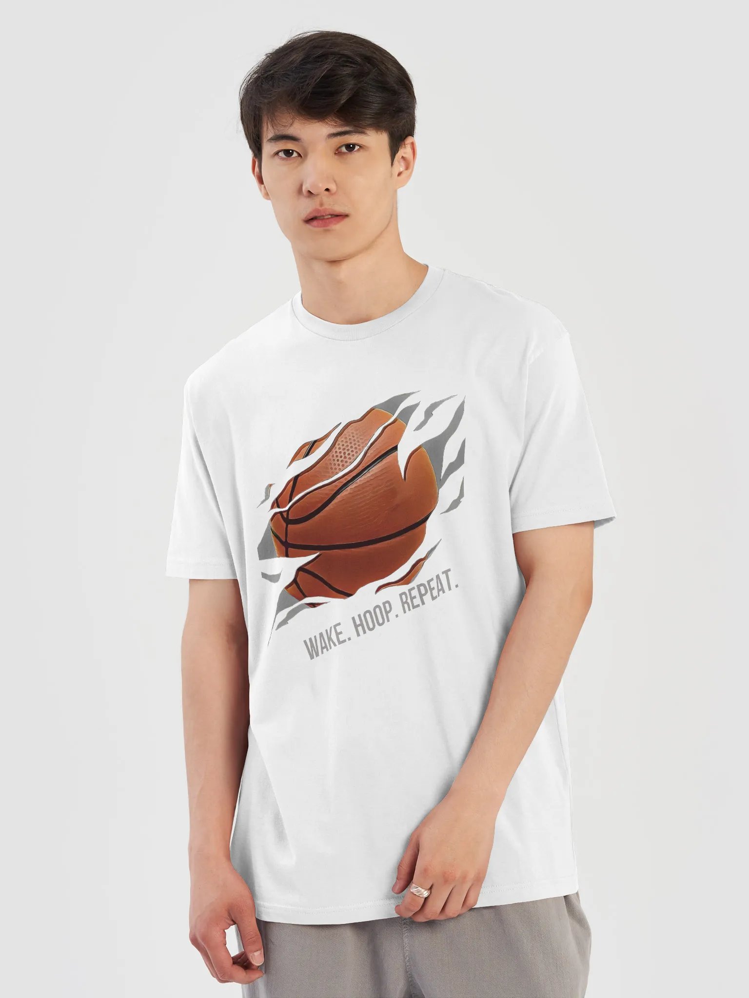 Wake. Hoop. Repeat. Basketball T-Shirt product image (2)