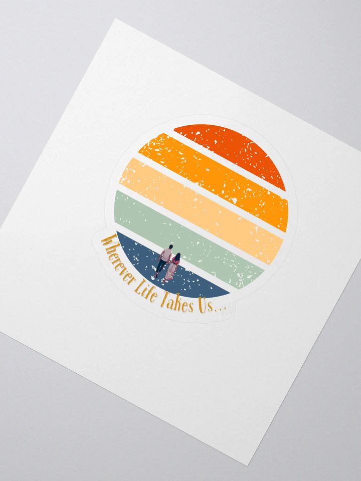 Sunset Lovers Kiss Cut Stickers product image (2)