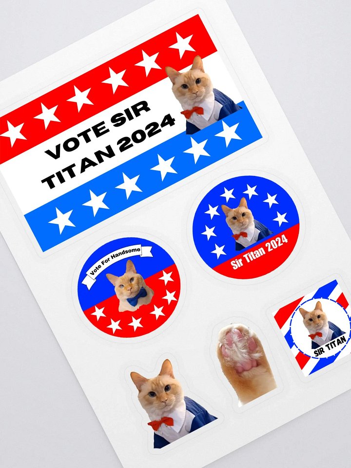 Vote Sir Titan Sticker Sheet product image (1)