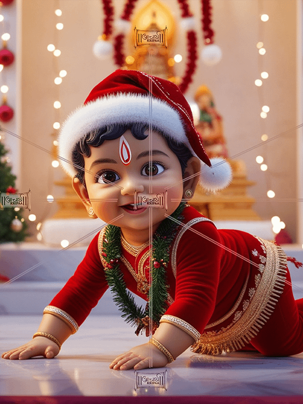 Baby as Santa Home Decor HD Wallpaper (Graphics) | Spiritual Serenity for Your Space product image (1)
