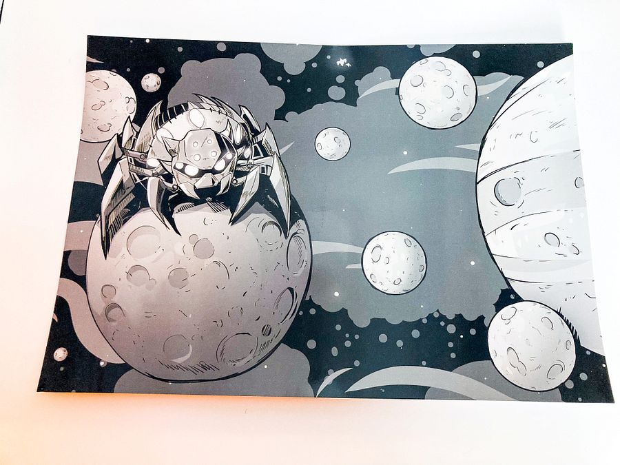 Spider on the Moon Black And White Print product image (2)