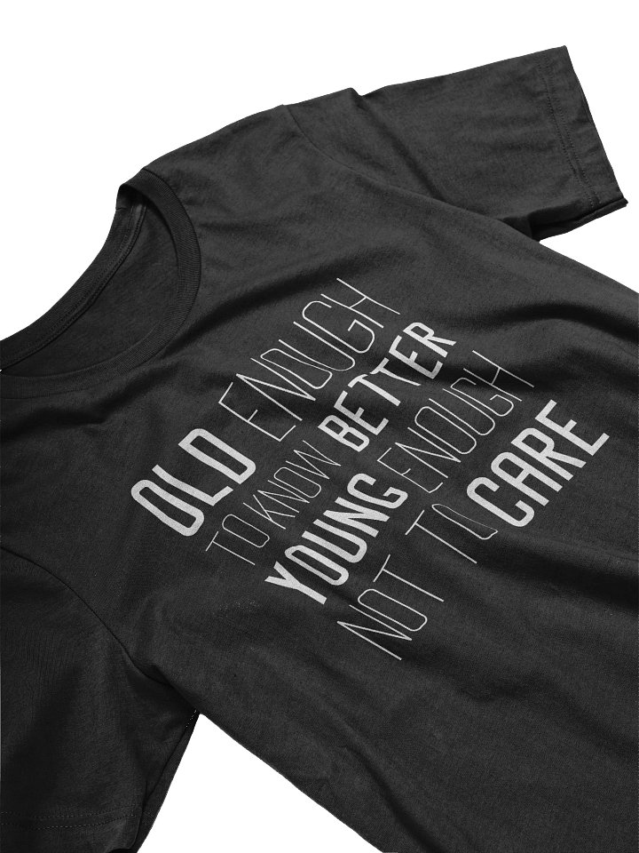 Old Enough to Know Better, Young Enough Not to Care T-Shirt product image (2)