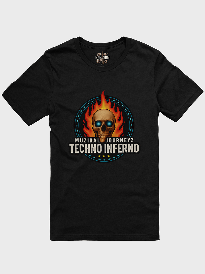 Techno Inferno Flaming Skull T-Shirt product image (1)