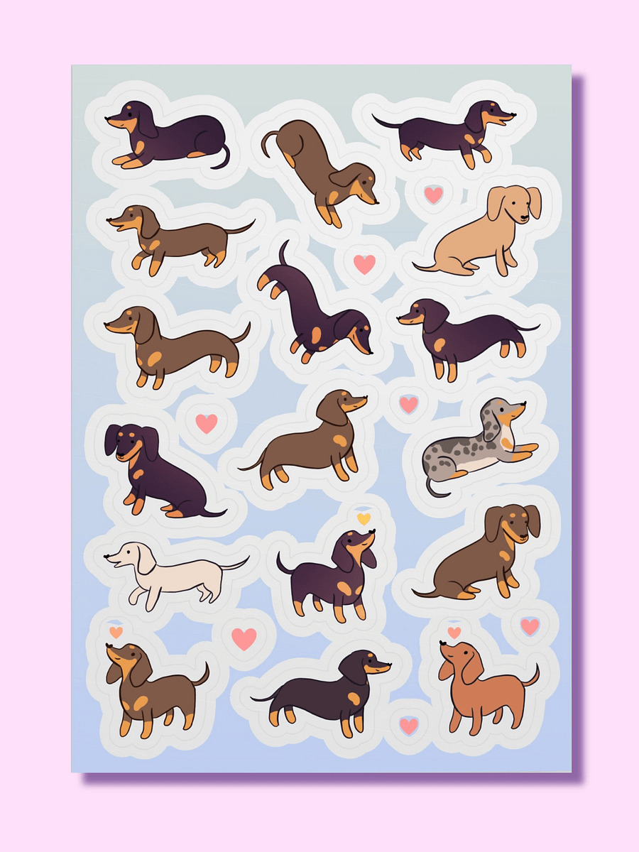 Dazzling Dachshund Delight Sticker Sheet product image (1)