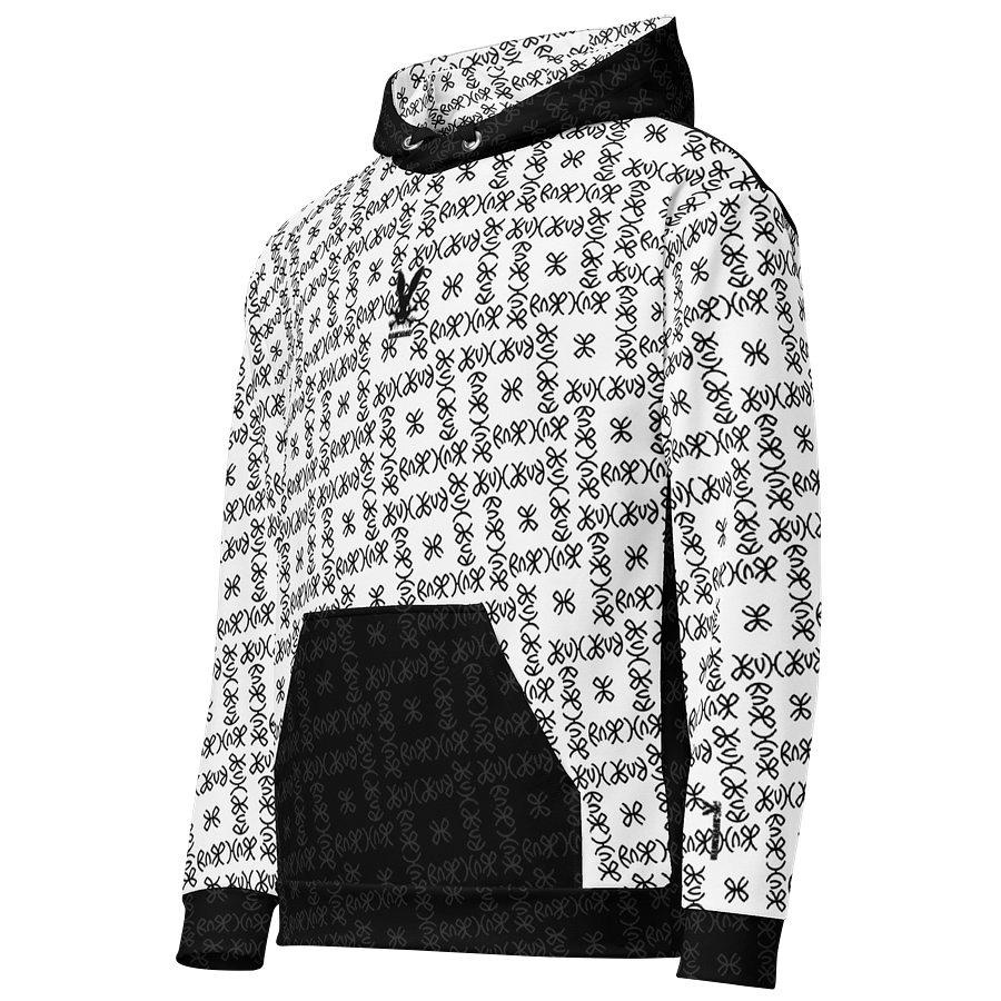 RareHare Black and White Signature Pattern Hoodie Design by IngeniumArtist product image (2)