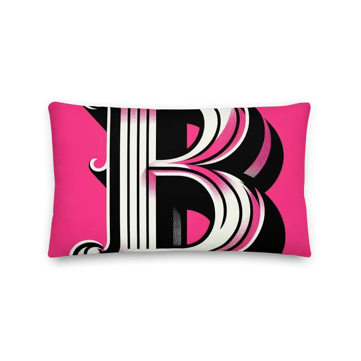 Bewitching 3D Monogram Pillow |AI Design initial B product image (2)