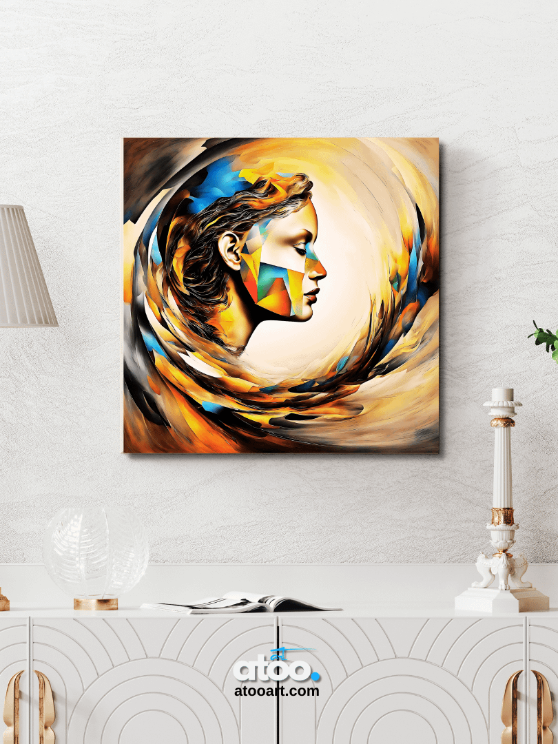 Understanding Women | Vortex of Thought | Canvas Artistic Painting product image (4)