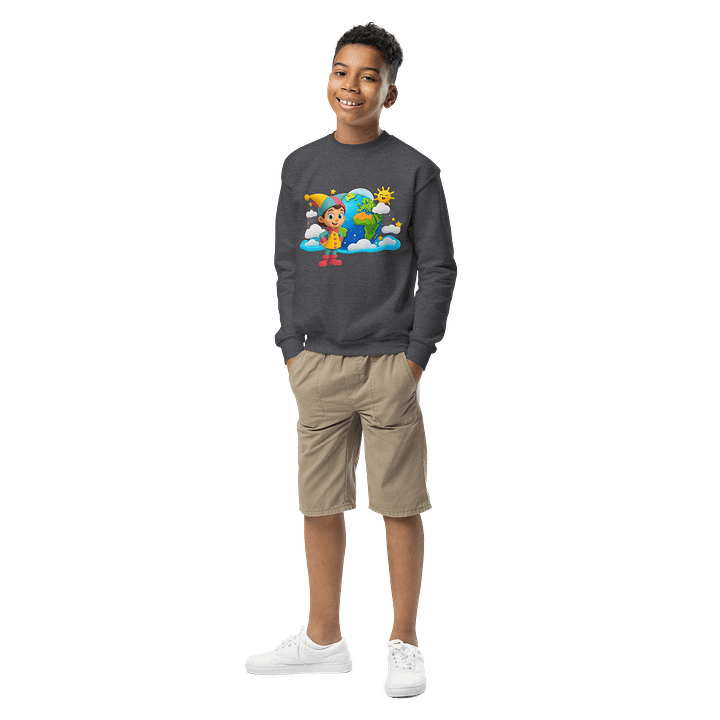 JessyJesty “Planet Hero” Youth Sweatshirt – Cozy Style with Earth Love product image (1)