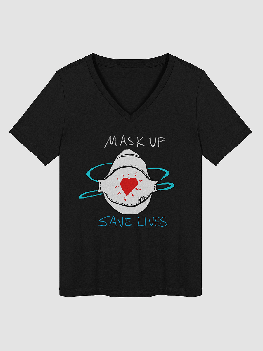 Mask Up Save Lives Relaxed V-Neck Tee product image (12)