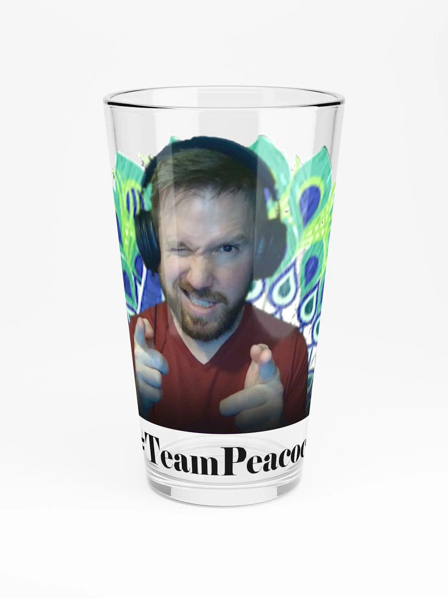 #TeamPeacock Pint Glass product image (3)