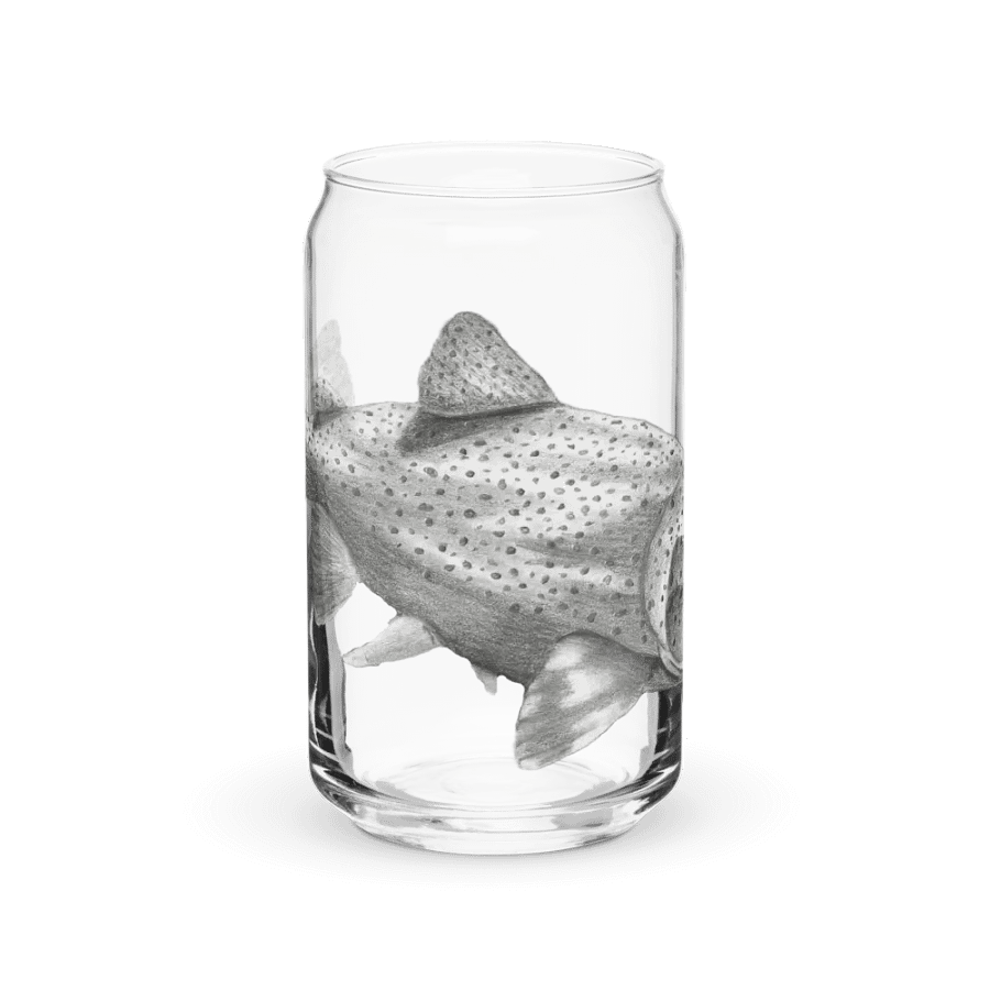 Trout Drawing Glass Can Cup product image (2)