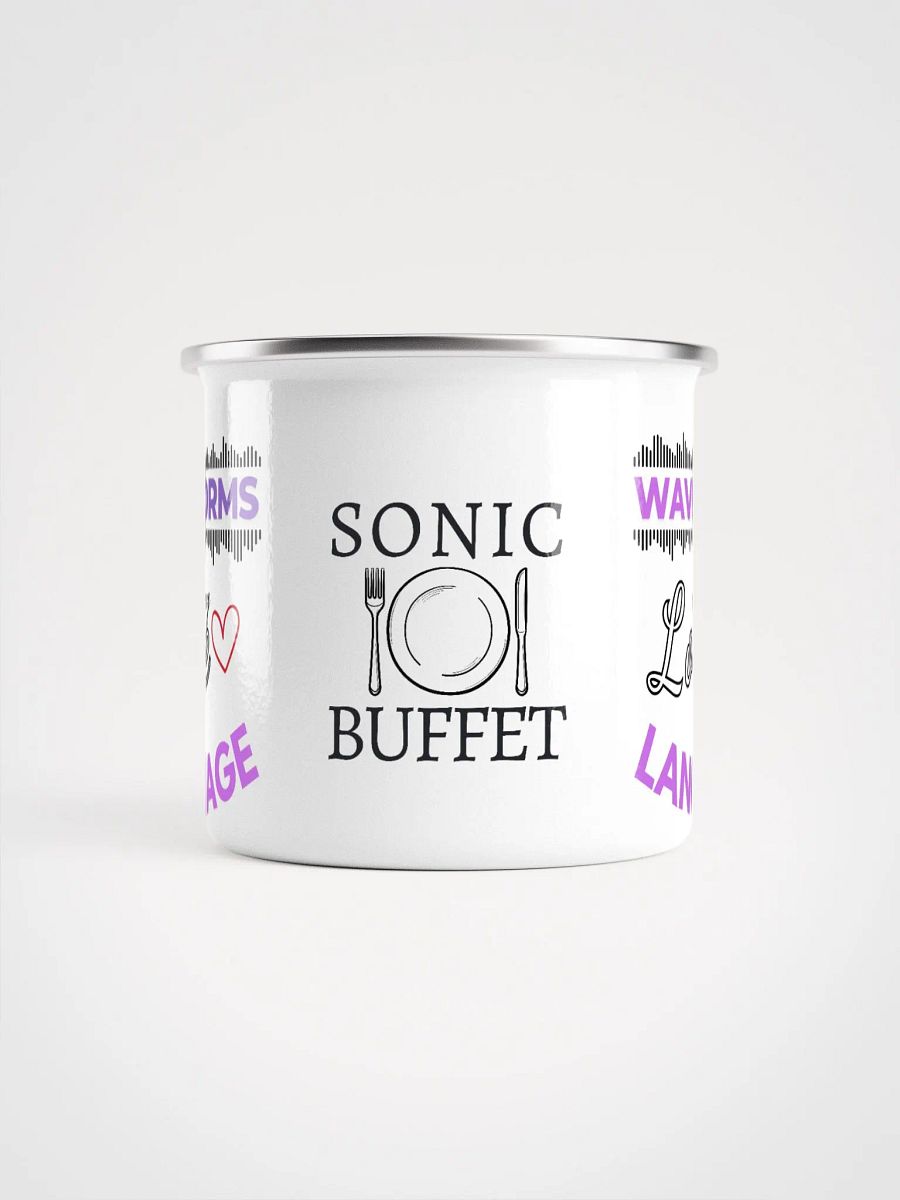 "Waveforms Are My Love Language" Enamel Coffee Mug product image (2)