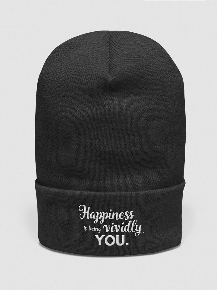 Embrace Your True Self with Meryl Streep’s Inspirational Quote: Happiness is Being Vividly You - Transform Your Life with This Empowering Beanie! product image (1)