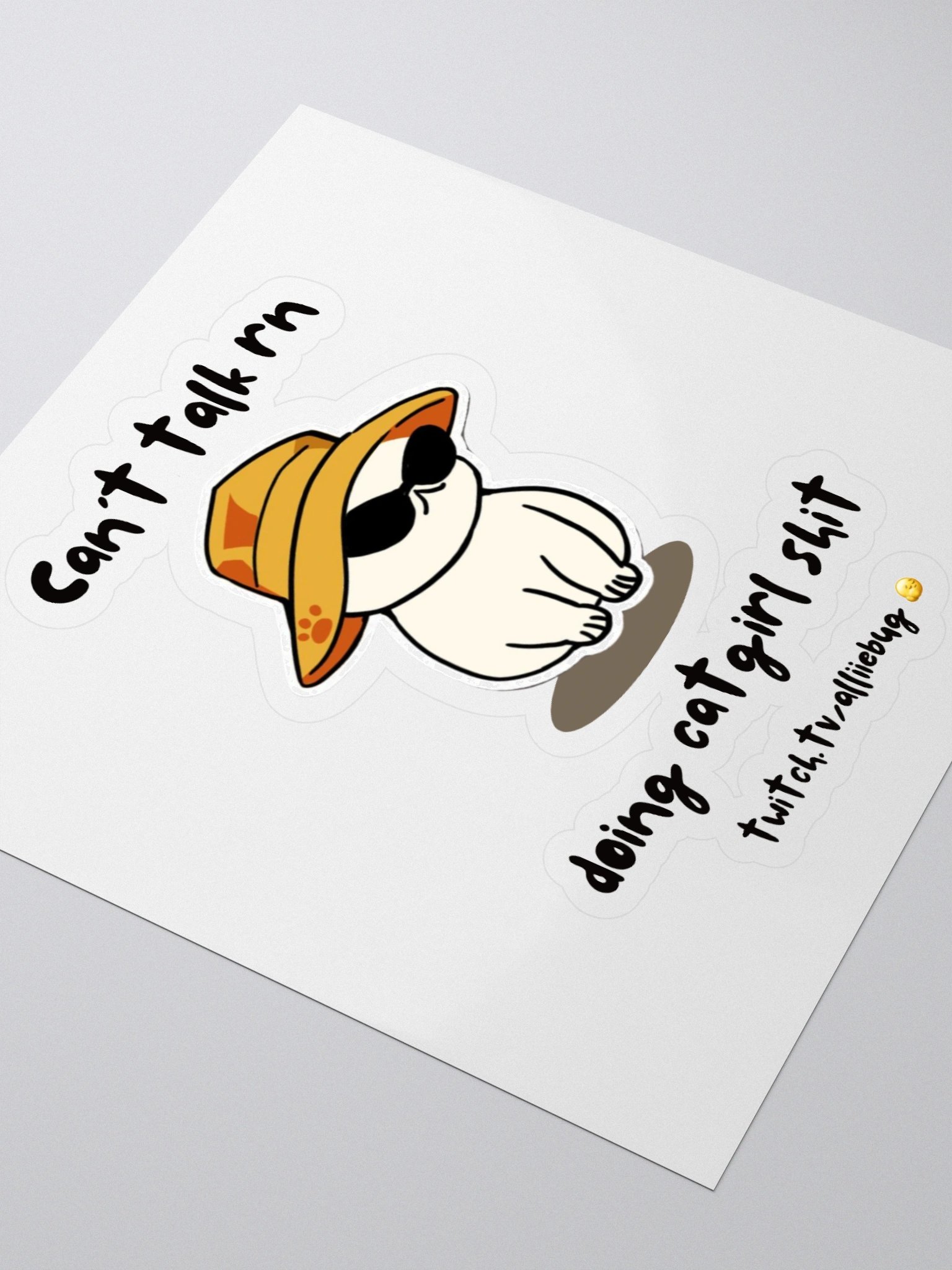 Cat Girl Shit Sticker product image (3)