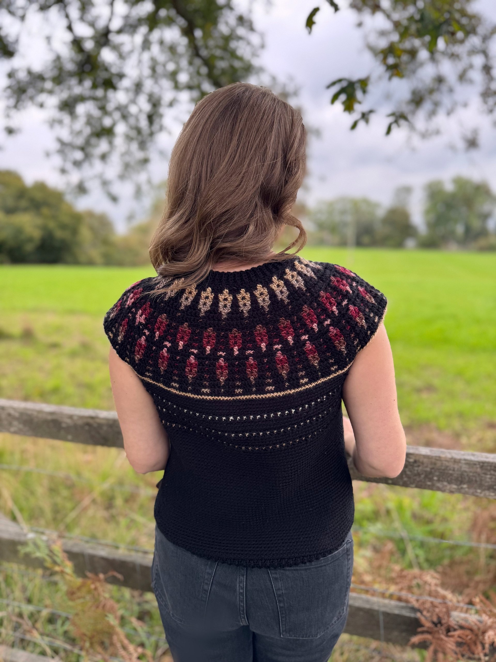 CROCHET PATTERN + VIDEO Starlight Sweater Crochet Pattern | Mosaic Crochet Sweater Pattern | Top Down Yoke Adult Sizes Xs - 5xl product image (9)