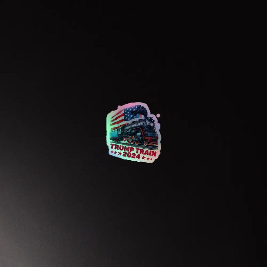 Patriotic Trump Train 2024 Holographic Sticker product image (4)