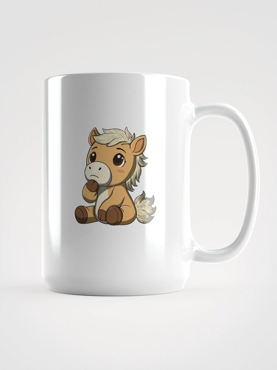 Thinking Waffles Mug | Cute Plush Overthinking Horse Cup | Anxiety Support Mug product image (1)