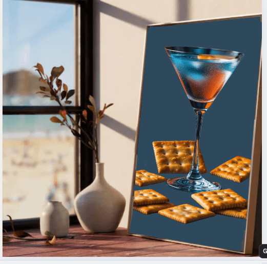 Martini and Cheese Crackers Print product image (2)
