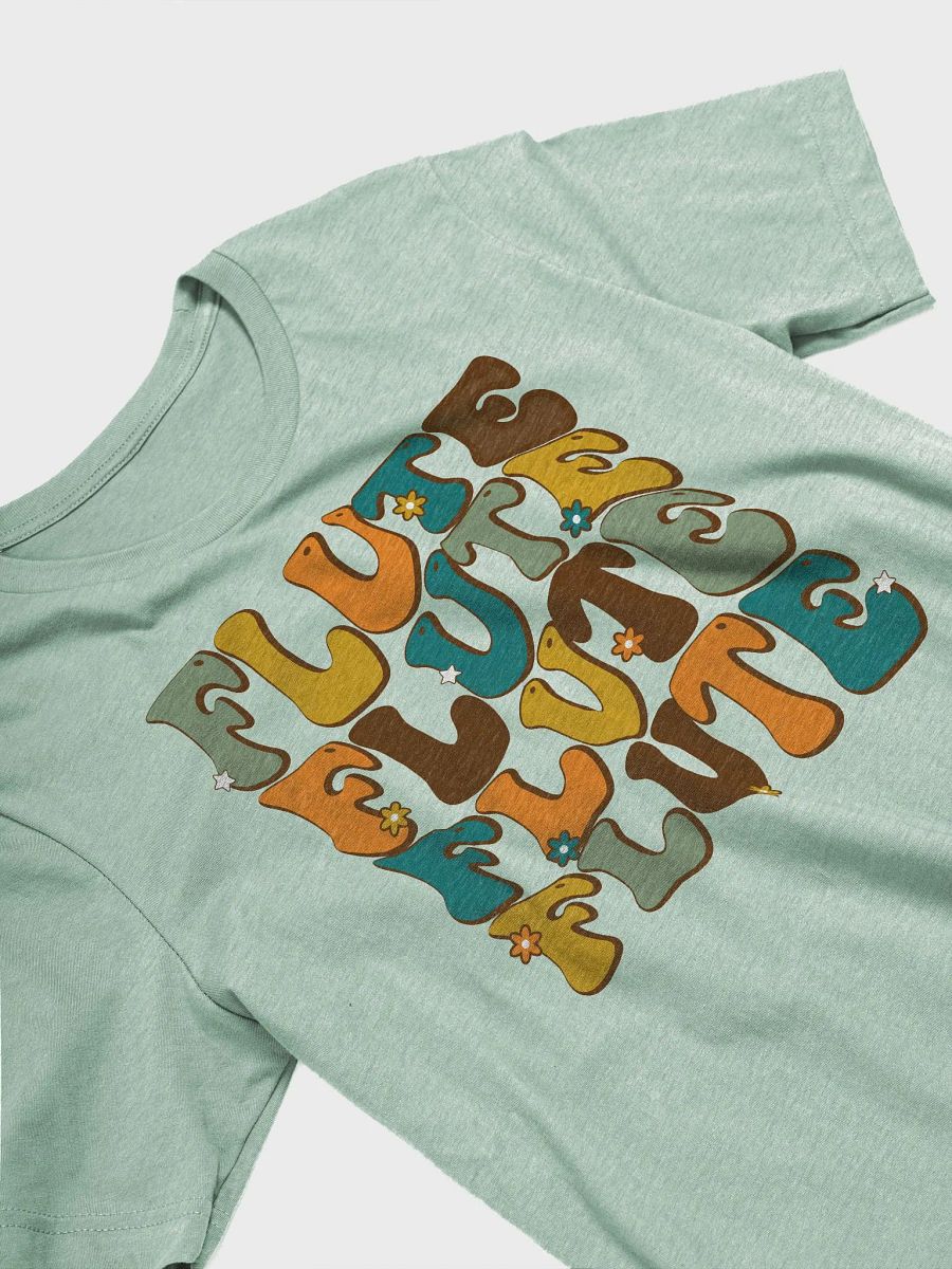 Groovy Wavy Flute Typography T-Shirt - Retro Colors - Unisex product image (3)