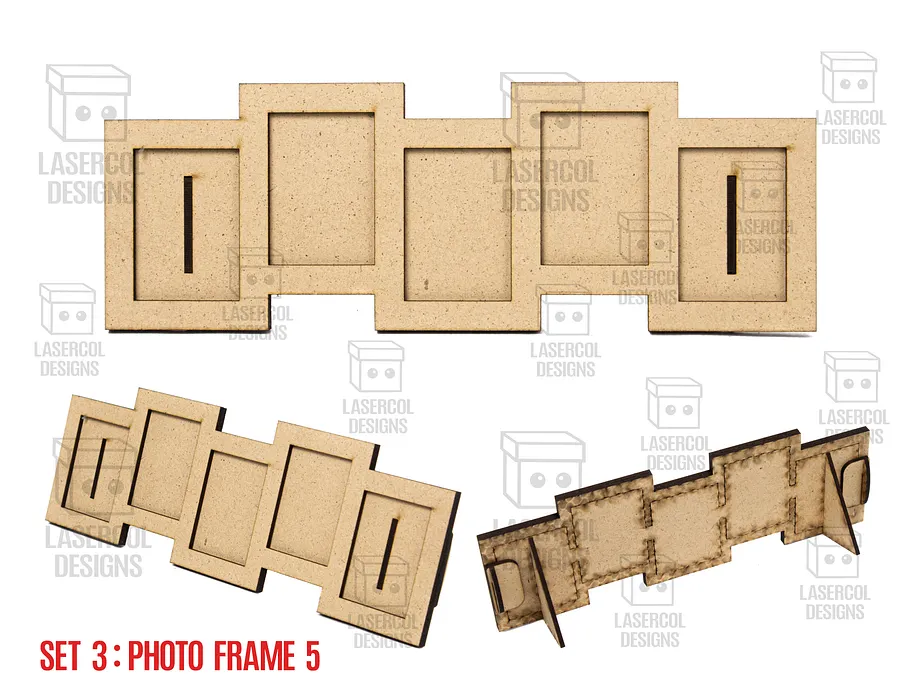 Photo Frames Set 3 (5 Styles) - Laser Cut Files product image (6)