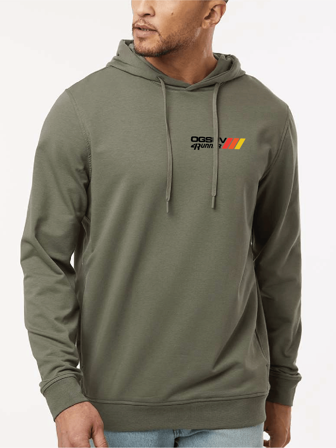 Vertical Unisex Premium Hoodie - Olive/Black product image (2)