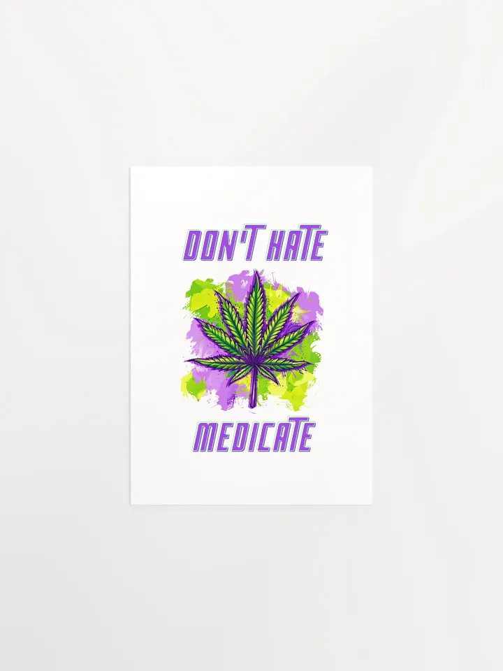 Medicate with Art: Cannabis Leaf Poster product image (1)