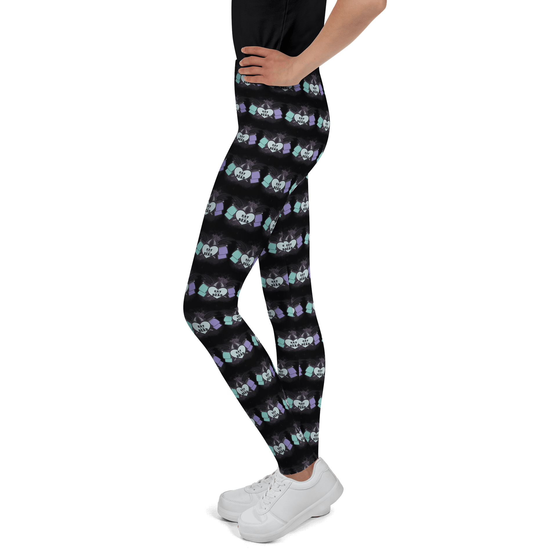 Kay_of_the_Dead Logo Youth Leggings product image (4)