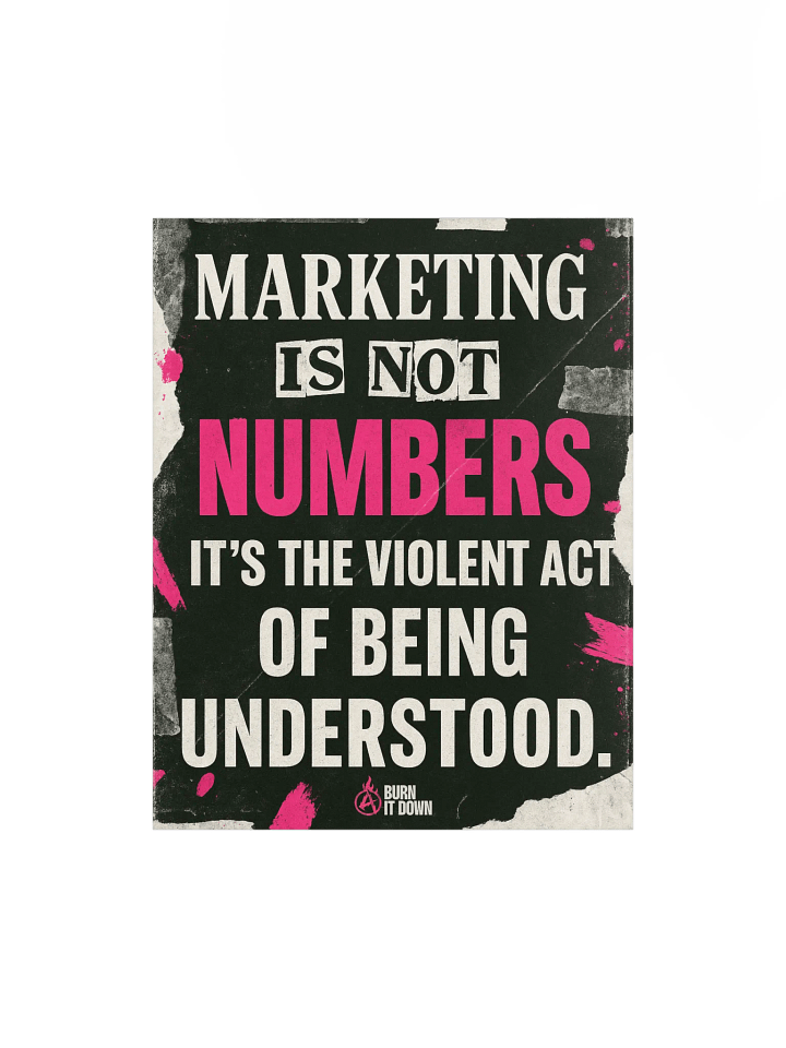 "The Violent Act of Being Understood" // 001 Poster product image (1)