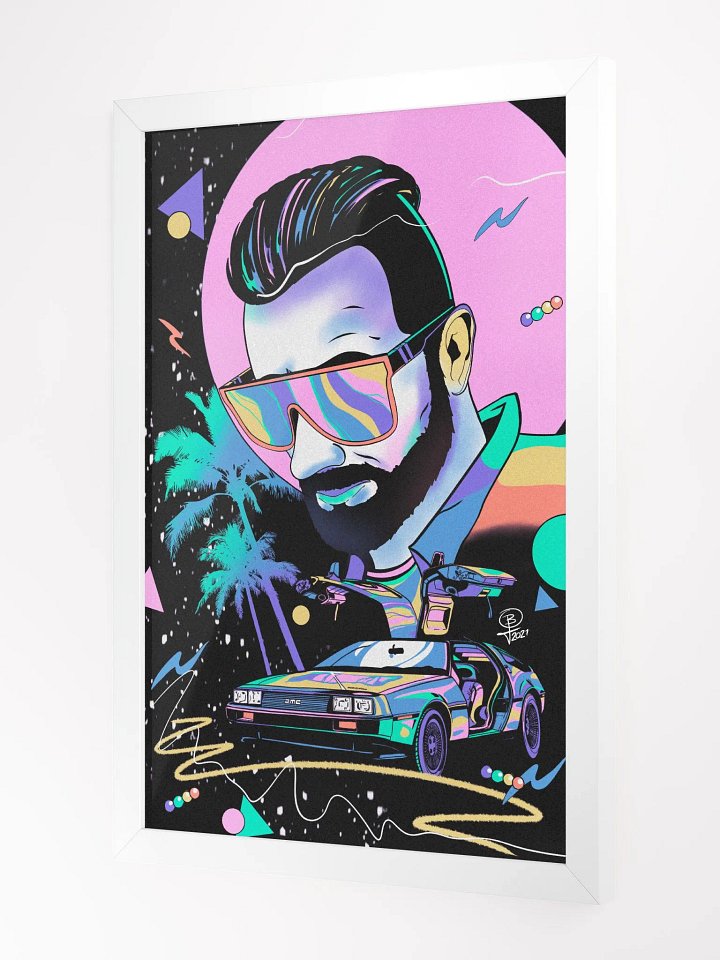 Vaporwave Self Portrait Framed Art product image (1)