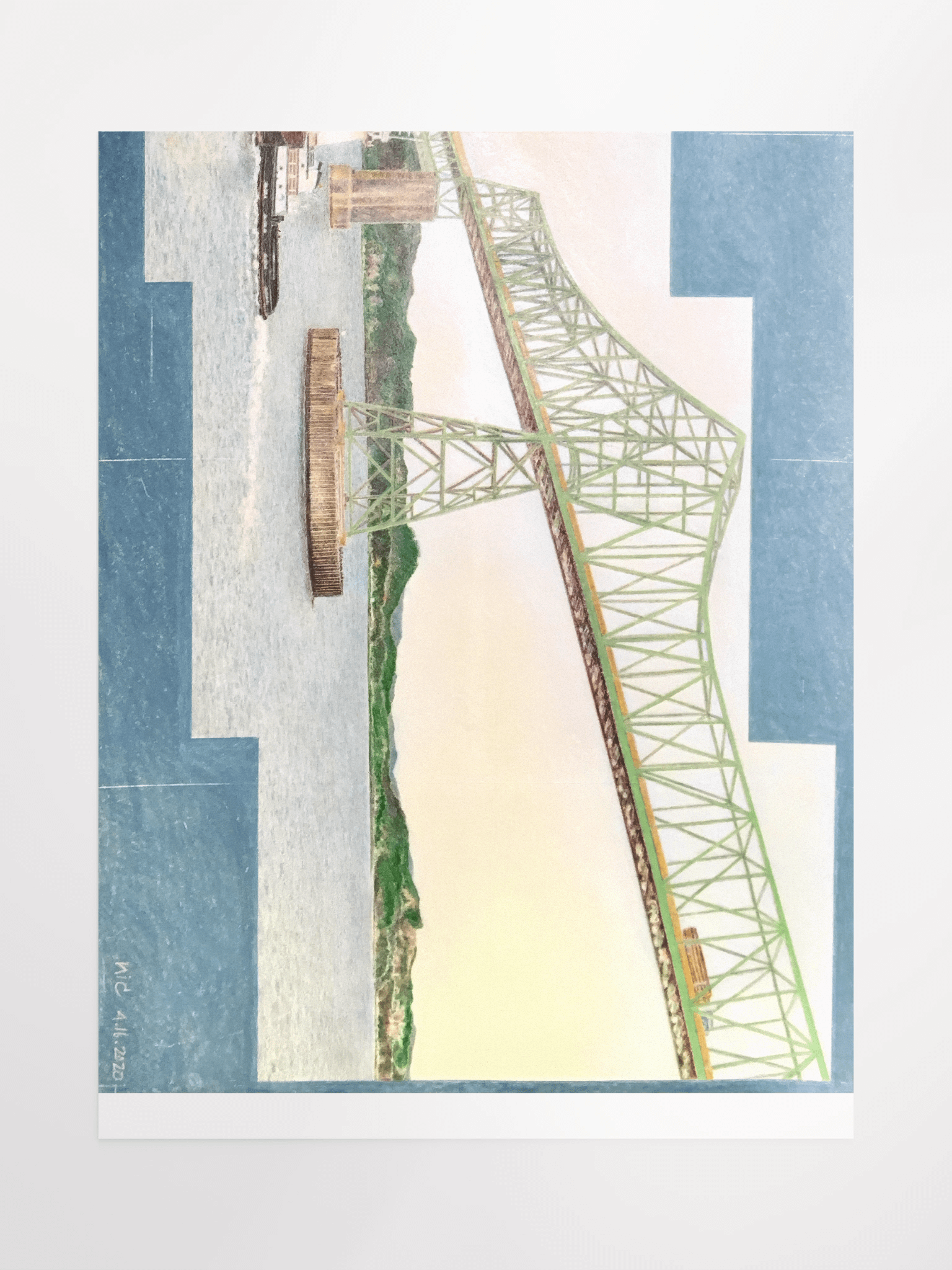 View from the Cannery Pier Hotel in Astoria, Oregon 04.16.20 print (Right Side) product image (2)