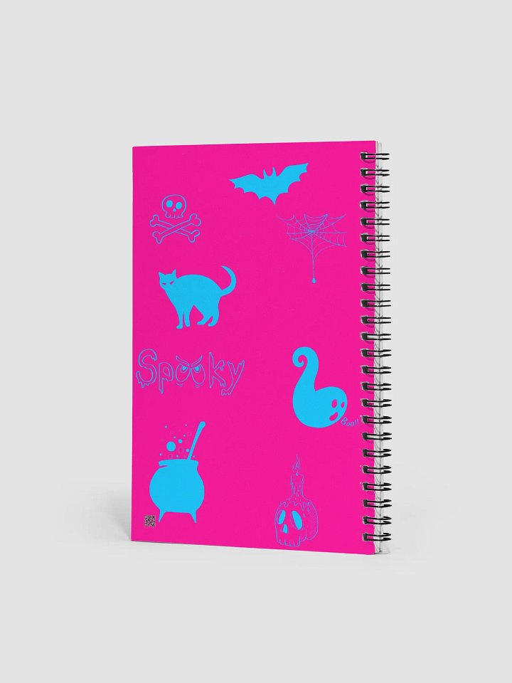 Spooky Blue and Pink Neon Spiral Notebook product image (2)